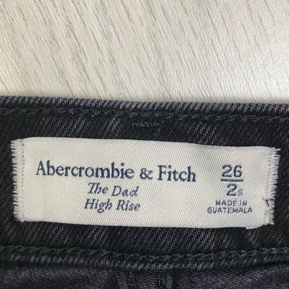 Abercrombie & Fitch | Black The Dad High Rise Jean Size 2 - Picture 10 of 11